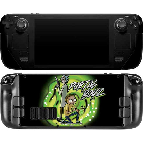 Adult Swim Rick and Morty Portal Boyz Steam Deck Handheld Gaming Computer OLED Skin