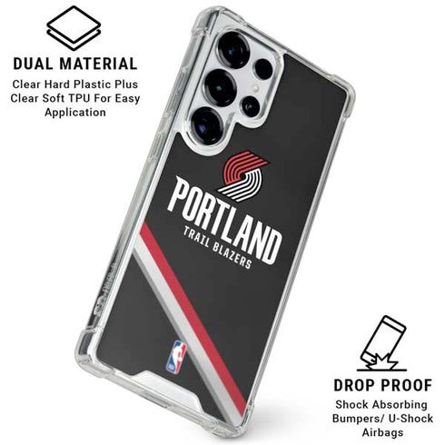 NBA Portland Trail Blazers Away Jersey Galaxy S25 Ultra Clear Case
