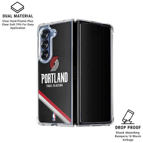 NBA Portland Trail Blazers Away Jersey Galaxy Z Fold6 Clear Case