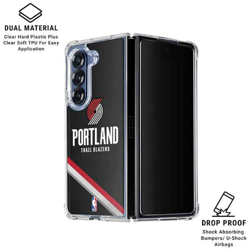 NBA Portland Trail Blazers Away Jersey Galaxy Z Fold7 Clear Case
