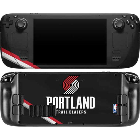 NBA Portland Trail Blazers Away Jersey Steam Deck Handheld Gaming Computer OLED Skin