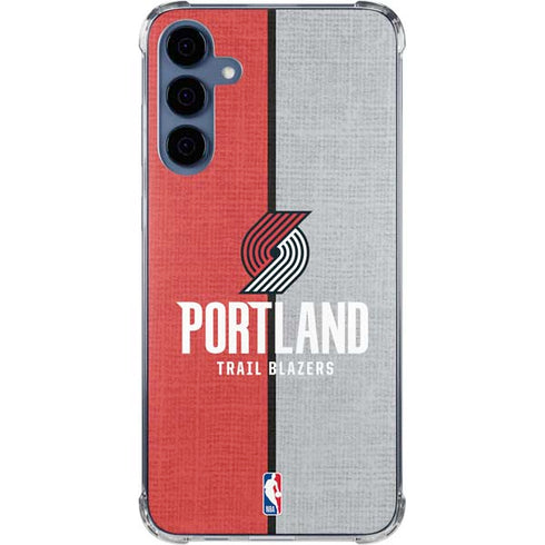 NBA Portland Trail Blazers Canvas Galaxy A35 5G Clear Case