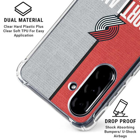 NBA Portland Trail Blazers Canvas Galaxy A36 5G Clear Case