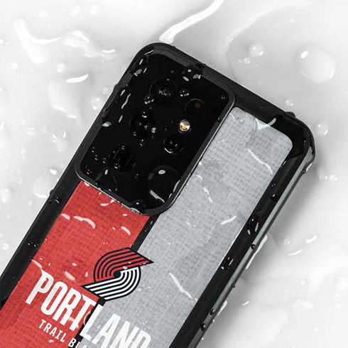 NBA Portland Trail Blazers Canvas Galaxy S24 Ultra Waterproof Case