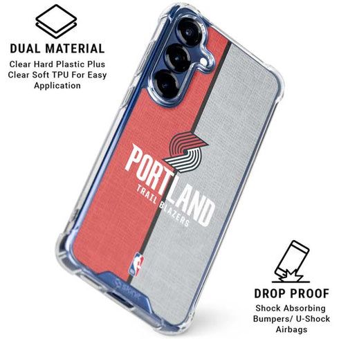 NBA Portland Trail Blazers Canvas Galaxy S25 Plus Clear Case