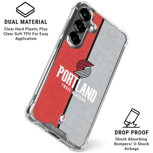 NBA Portland Trail Blazers Canvas Galaxy S26 Plus Clear Case