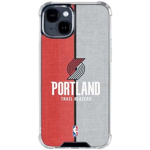 NBA Portland Trail Blazers Canvas iPhone 15 Clear Case
