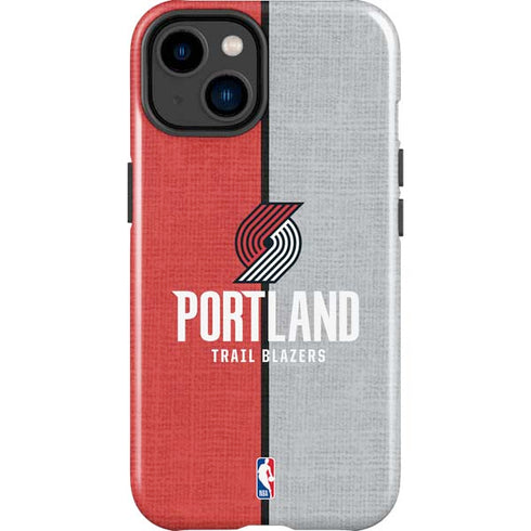 NBA Portland Trail Blazers Canvas iPhone 15 Impact Case