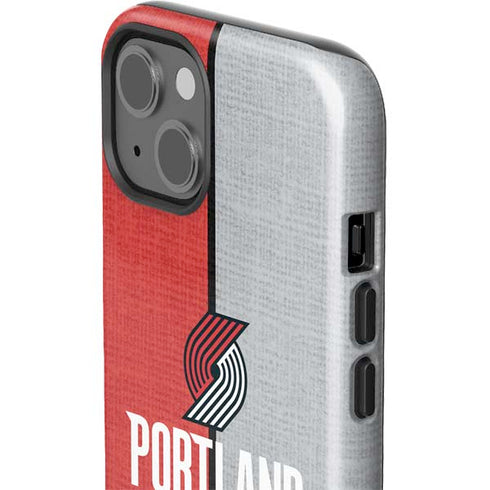 NBA Portland Trail Blazers Canvas iPhone 15 Impact Case