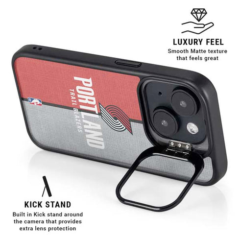 NBA Portland Trail Blazers Canvas iPhone 15 Plus Kickstand Case