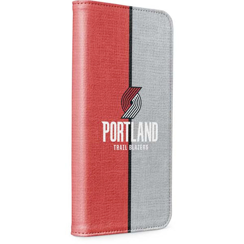 NBA Portland Trail Blazers Canvas iPhone 15 Pro Max Folio Case