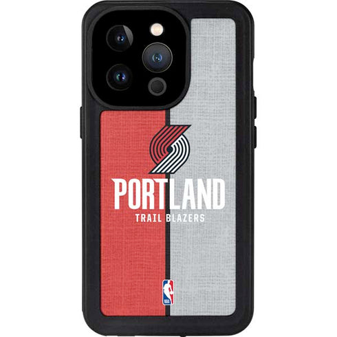 NBA Portland Trail Blazers Canvas iPhone 15 Pro Waterproof Case