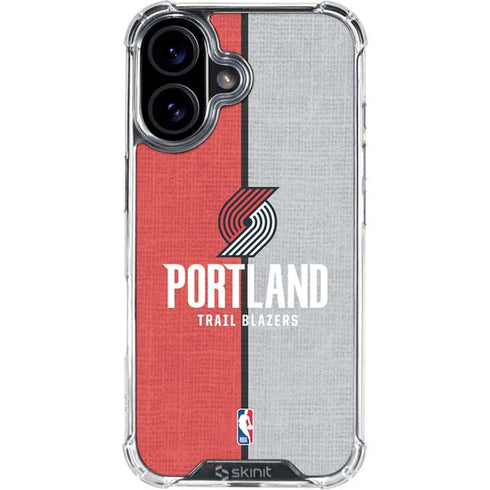 NBA Portland Trail Blazers Canvas iPhone 16 Plus Clear Case