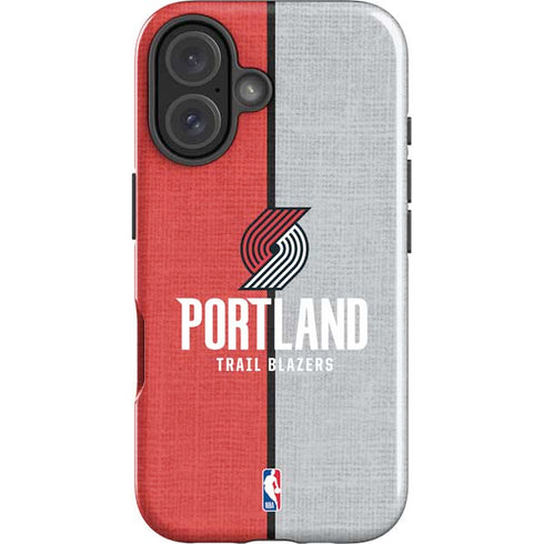 NBA Portland Trail Blazers Canvas iPhone 16 Plus Impact Case
