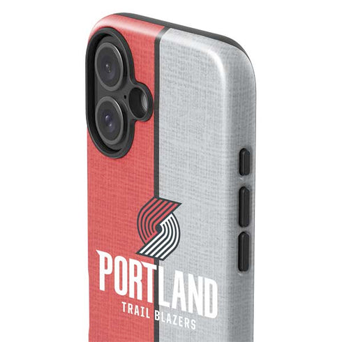 NBA Portland Trail Blazers Canvas iPhone 16 Plus Impact Case