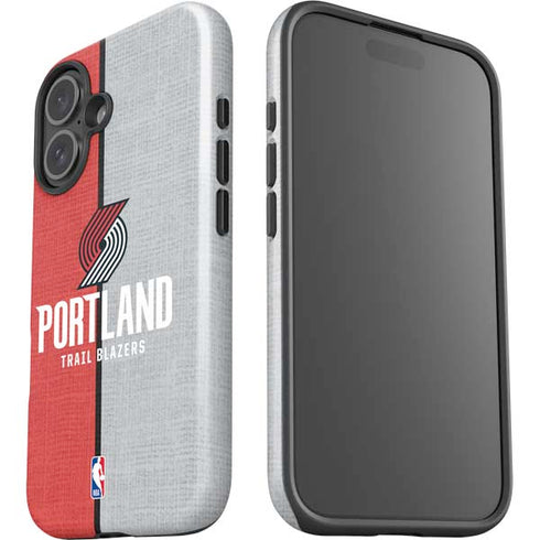 NBA Portland Trail Blazers Canvas iPhone 16 Plus Impact Case