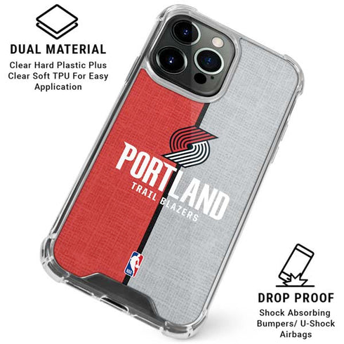 NBA Portland Trail Blazers Canvas iPhone 16 Pro Max Clear Case