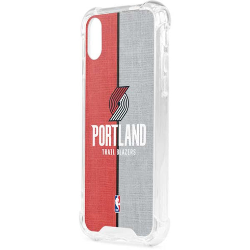 NBA Portland Trail Blazers Canvas iPhone XS Clear Case