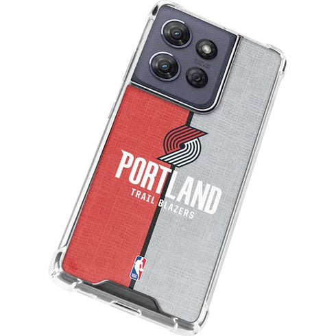 NBA Portland Trail Blazers Canvas Moto G 5G (2025) Clear Case