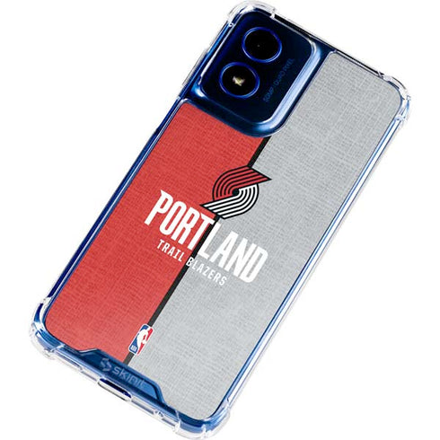 NBA Portland Trail Blazers Canvas Moto G 5G (2024) Clear Case