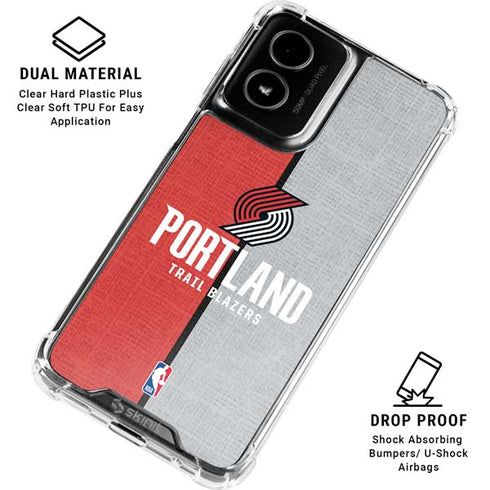 NBA Portland Trail Blazers Canvas Moto G Power 5G (2024) Clear Case