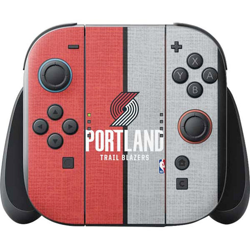 NBA Portland Trail Blazers Canvas Nintendo Switch 2 (2025) with Joy-Con Skin