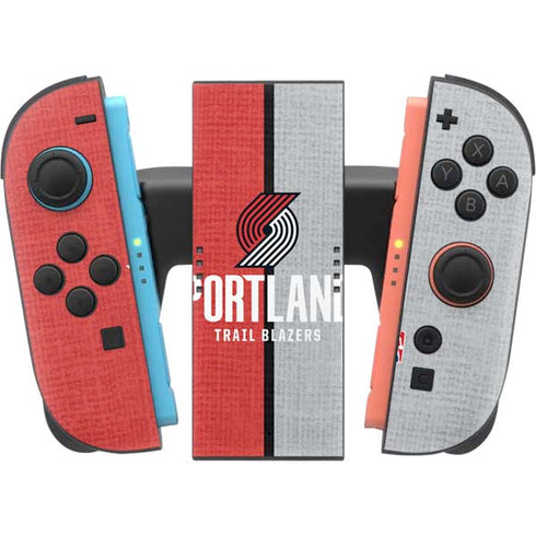 NBA Portland Trail Blazers Canvas Nintendo Switch 2 (2025) Joy-Con Controller Skin