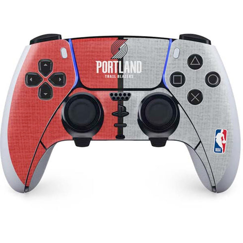 NBA Portland Trail Blazers Canvas PS5 DualSense Edge Pro Controller Skin