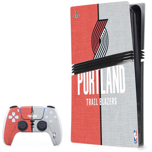 NBA Portland Trail Blazers Canvas PS5 Pro Bundle Skin