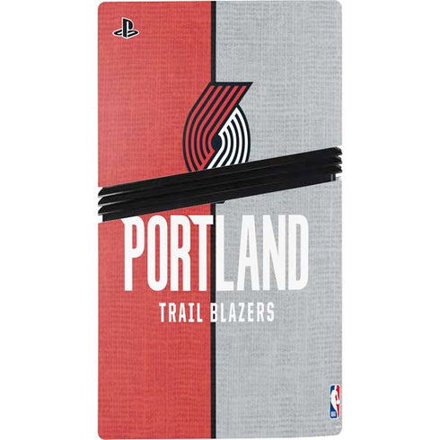 NBA Portland Trail Blazers Canvas PS5 Pro Disk Bundle Skin