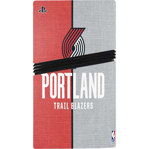 NBA Portland Trail Blazers Canvas PS5 Pro Disk Console Skin