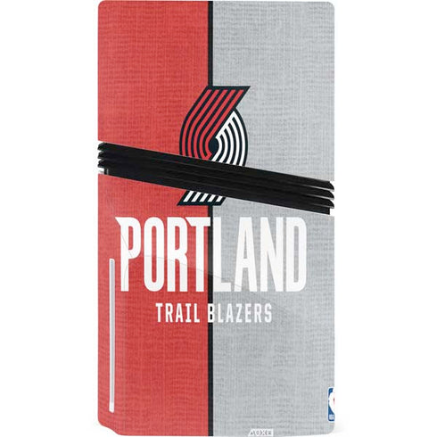 NBA Portland Trail Blazers Canvas PS5 Pro Disk Console Skin