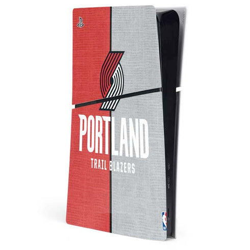 NBA Portland Trail Blazers Canvas PS5 Slim Digital Edition Console Skin