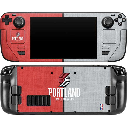 NBA Portland Trail Blazers Canvas Steam Deck Handheld Gaming Computer OLED Skin