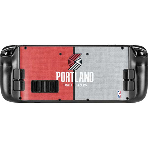 NBA Portland Trail Blazers Canvas Steam Deck Handheld Gaming Computer OLED Skin