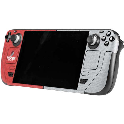 NBA Portland Trail Blazers Canvas Steam Deck Handheld Gaming Computer Skin