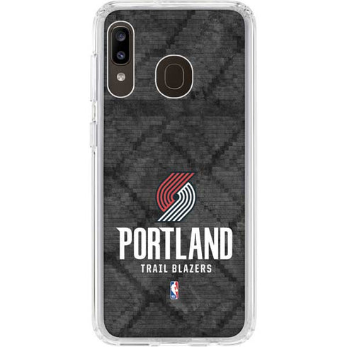 NBA Portland Trail Blazers Dark Rust Galaxy A20 Clear Case