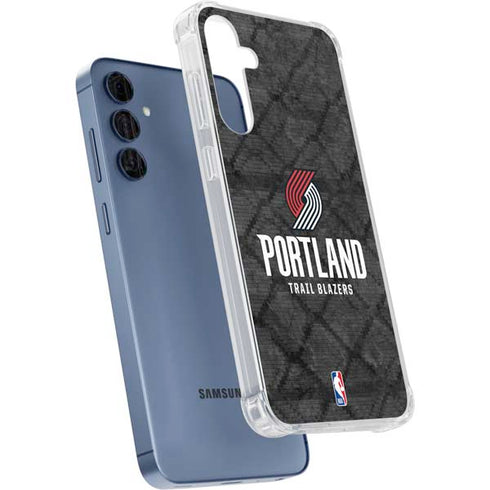 NBA Portland Trail Blazers Dark Rust Galaxy A35 5G Clear Case