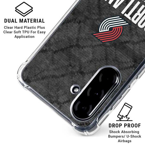 NBA Portland Trail Blazers Dark Rust Galaxy A36 5G Clear Case