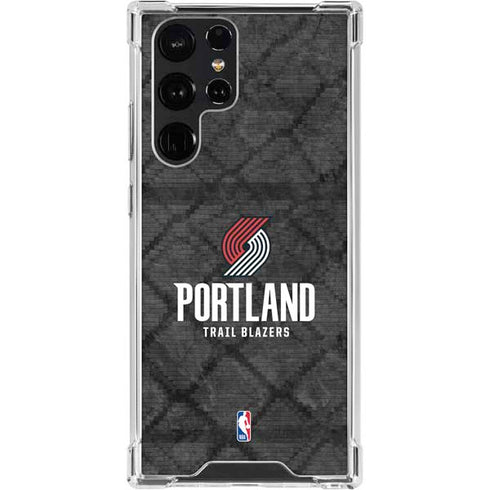 NBA Portland Trail Blazers Dark Rust Galaxy S23 Ultra Clear Case