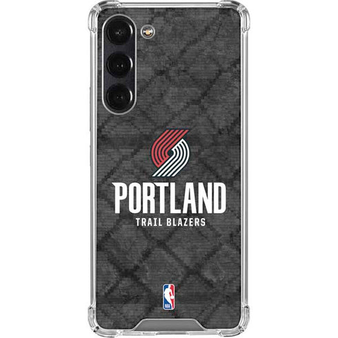 NBA Portland Trail Blazers Dark Rust Galaxy S24 FE Clear Case