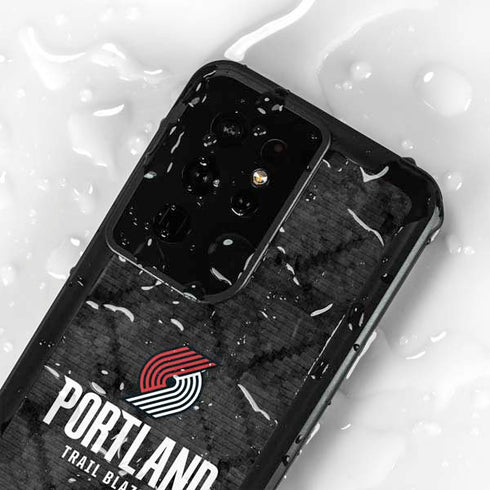 NBA Portland Trail Blazers Dark Rust Galaxy S24 Ultra Waterproof Case