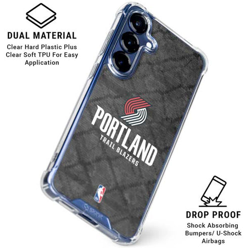 NBA Portland Trail Blazers Dark Rust Galaxy S25 Clear Case