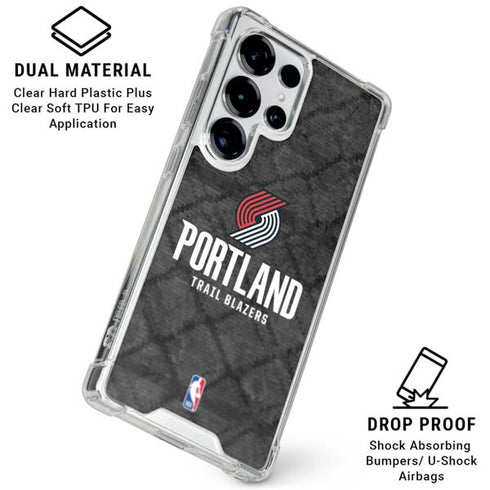 NBA Portland Trail Blazers Dark Rust Galaxy S25 Ultra Clear Case