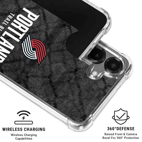 NBA Portland Trail Blazers Dark Rust Galaxy S26 Clear Case