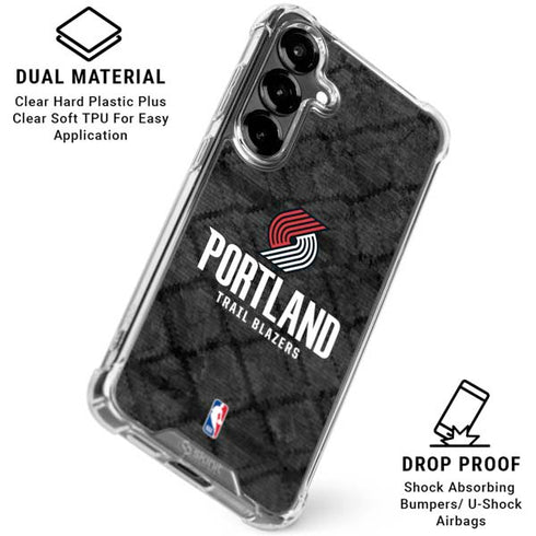 NBA Portland Trail Blazers Dark Rust Galaxy S26 Clear Case
