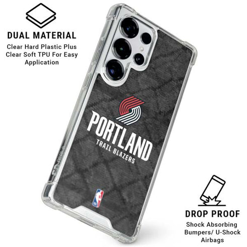 NBA Portland Trail Blazers Dark Rust Galaxy S26 Ultra Clear Case