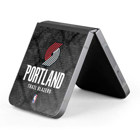 NBA Portland Trail Blazers Dark Rust Galaxy Z Flip6 Skin