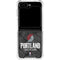 NBA Portland Trail Blazers Dark Rust Galaxy Z Flip6 Clear Case