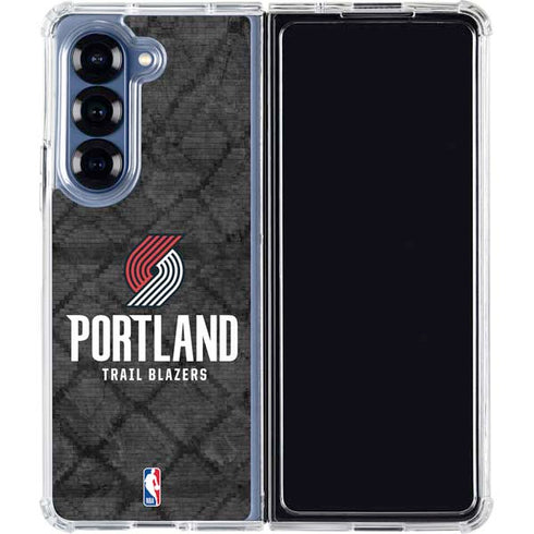 NBA Portland Trail Blazers Dark Rust Galaxy Z Fold6 Clear Case